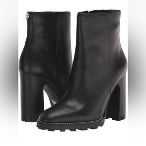 KARL LAGERFELD Women's Peppy Lug-sole Zip-up Fashion Boot Size 8